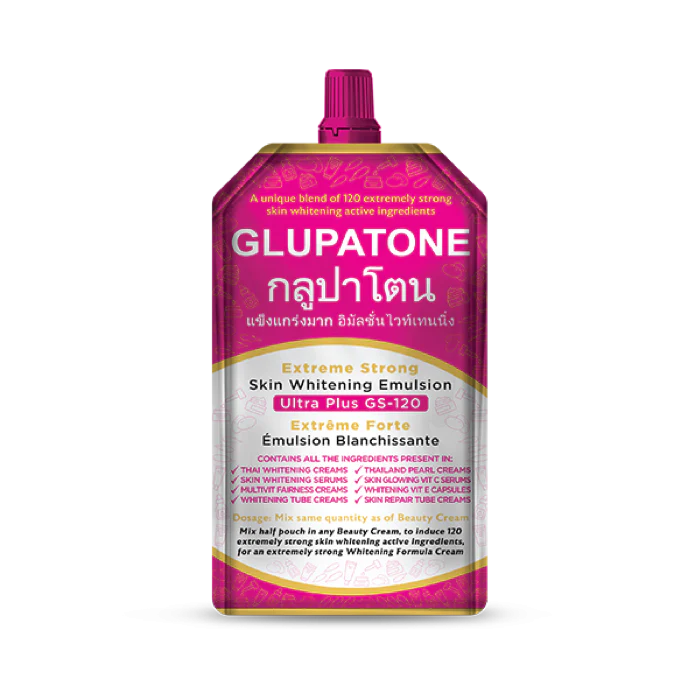 GLUPATONE Extreme Strong Whitening Emulsion Ultra Plus GS-120 | Face & Body Whitening Cream 50ml | Skin Brightening & Lightening Lotion | Deep Moisturizing Whitening Formula