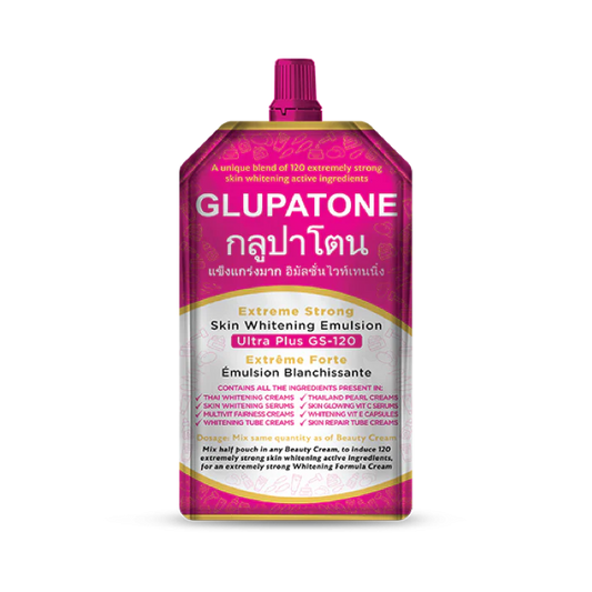 GLUPATONE Extreme Strong Whitening Emulsion Ultra Plus GS-120 | Face & Body Whitening Cream 50ml | Skin Brightening & Lightening Lotion | Deep Moisturizing Whitening Formula
