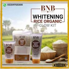 🌾 3-in-1 Brightening Glow Kit – Rice Scrub Face Wash + Mask