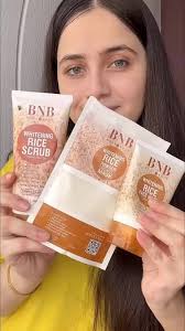 🌾 3-in-1 Brightening Glow Kit – Rice Scrub Face Wash + Mask