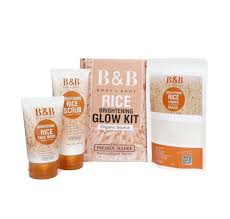 🌾 3-in-1 Brightening Glow Kit – Rice Scrub Face Wash + Mask
